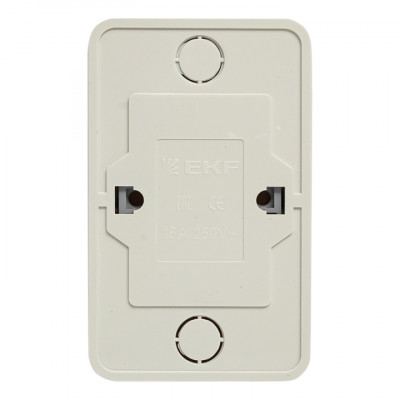 Фотография Рим Розетка 2-местная 16А с заземлением керам. белая EKF, артикул ENR16-128-10C
