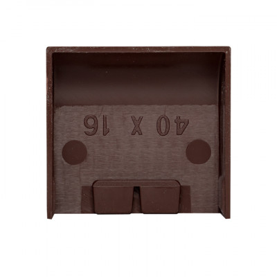 Фотография Заглушка (40х16) (4 шт) темное дерево EKF-Plast, артикул ecd-40-16x4