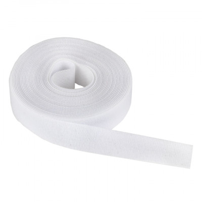 Фотография Хомут-липучка 20 мм (5м ролл) белый EKF PROxima, артикул hlft-2-w