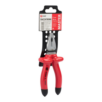 Фотография Пассатижи Master 160 мм 1000В EKF Basic, артикул pas-160-mas-in
