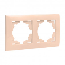 Валенсия рамка 2-местная кремовая EKF PROxima