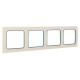 Фотография Стокгольм Рамка 4-местная белая с линией цвета синий EKF PROxima, артикул EAM-G-305-30