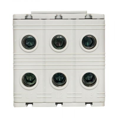 Фотография Клемма силовая вводная тройная КСВ 16-50 серая EKF PROxima, артикул plc-kvs3-16-50-grey