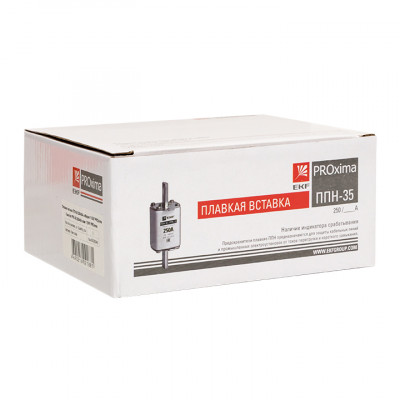 Фотография Плавкая вставка ППН-35 250/ 40А габарит 1 EKF PROxima, артикул fus-35/250/40