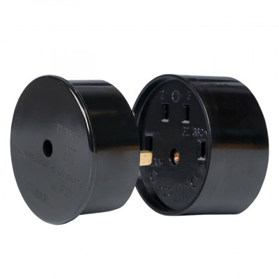 Фотография Разъем РШ-ВШ 32А 380В 3P+PE (ОУ) карболитовый черный EKF PROxima, артикул AS-380-O-04