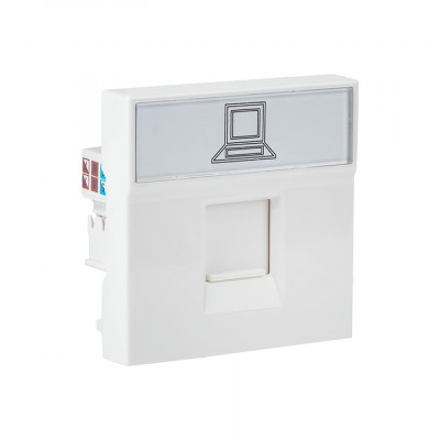 Фотография Розетка RJ45 кат. 6, 2 модуля EKF, артикул E2MK016-135-10