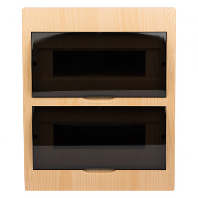 Фотография Щит распределительный навесной ЩРН-П-24 светлое дерево IP41 EKF PROxima, артикул pb40-n-24-light