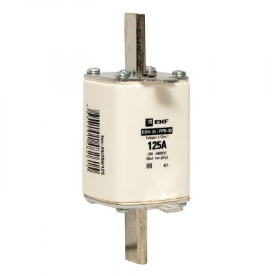 Фотография Плавкая вставка ППН-35 250/125А габарит 1 EKF PROxima, артикул fus-35/250/125