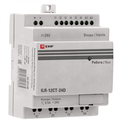 Фотография Программируемое реле 12 в/в т 24В PRO-Relay EKF PROxima, артикул ILR-12CT-24D