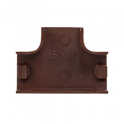 Фотография Угол T-образный (16х16) (4 шт) темное дерево EKF-Plast, артикул tchd-16-16x4