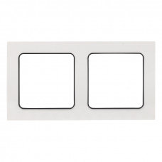 Стокгольм Рамка 2-местная белая с линией цвета черный EKF PROxima