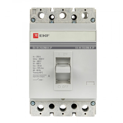 Фотография Выключатель автоматический ВА-99  250/250А 3P 35кА EKF PROxima, артикул mccb99-250-250