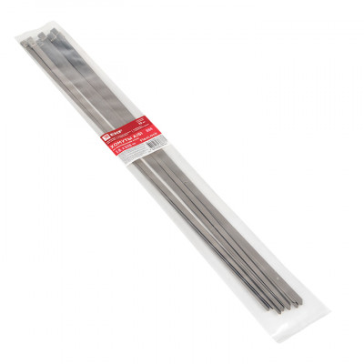 Фотография Хомут AISI 304 из нержавеющей стали, 7.9x520 (10 шт.) FlexLock PROxima, артикул plc-fl-tss-304-7.9x520-r