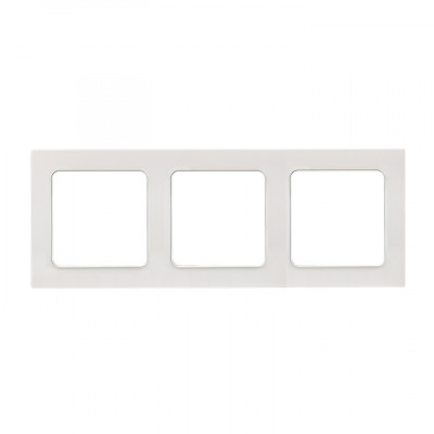 Фотография Стокгольм Рамка 3-местная белая EKF PROxima, артикул EZM-G-302-20