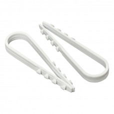 Дюбель-хомут для круглого кабеля (11-18мм) белый (100шт.) EKF PROxima