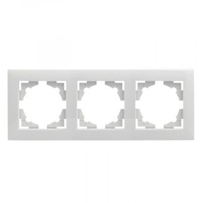 Фотография Валенсия рамка 3-местная белая EKF PROxima, артикул EWM-G-303-10