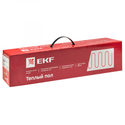 Фотография Мат нагревательный  двухжильный Уют  1,5  кв. м. 225 Вт EKF Proxima, артикул nm2-225-1.5
