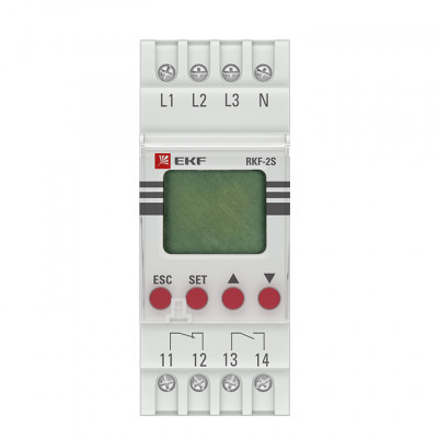 Фотография Реле контроля фаз с LCD дисплеем (с нейтралью) RKF-2S EKF PROxima, артикул rkf-2s