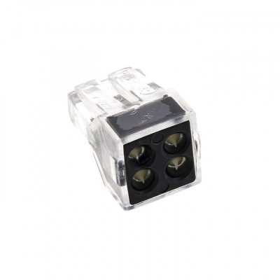 Фотография Строительно-монтажная клемма СМК 773-104 4 отверстия 1,0-2,5мм2 (4шт.) EKF PROxima, артикул plc-smk-104r