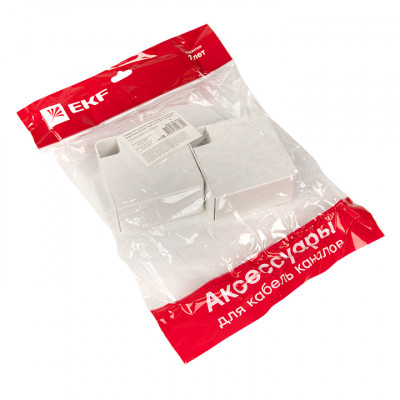 Фотография Поворот 90 гр. (60х40) (4 шт) белый EKF-Plast, артикул abw-60-40x4