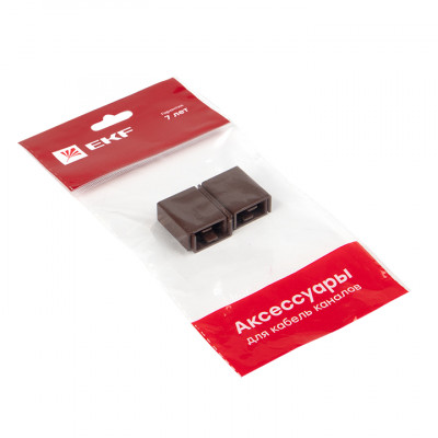 Фотография Соединитель (20х10) (4 шт) темное дерево EKF-Plast, артикул cond-20-10x4
