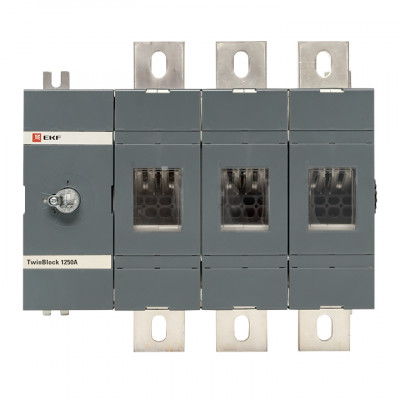 Фотография Рубильник 1250A 3P без рукоятки управления TwinBlock EKF PROxima, артикул tb-s-1250-3p
