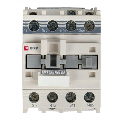 Фотография Контактор малогабаритный КМЭ 25А 110В 1NO EKF, артикул ctr-s-25-110