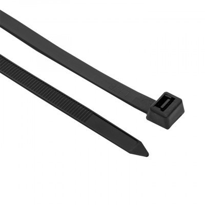 Фотография Хомут P6.6 стандартный (ч), 12.4x1000 (100шт) FlexLock PROxima, артикул plc-fl-ctsb-12.4x1000