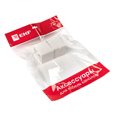 Фотография Соединитель (60х40) (4 шт) белый EKF-Plast, артикул conw-60-40x4