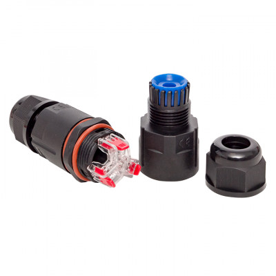 Фотография Кабельный коннектор I-образный (СМК 3PIN) IP68 FreeTools EKF PROxima, артикул cct2-smk3