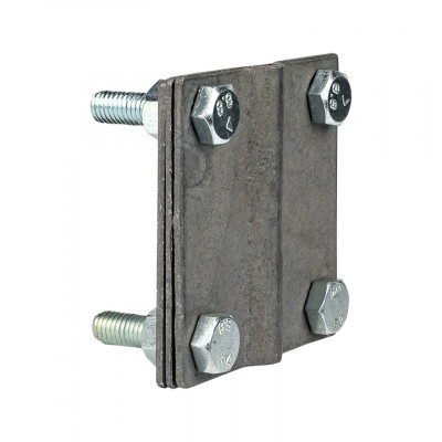 Фотография Зажим полоса 40 - прут 10 (3 пластины 70x70мм) HZ EKF PROxima, артикул lp-g3101