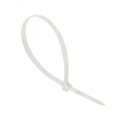 Фотография Хомут нейлоновый со стальным зубом (б), 8x300 (100шт) EKF PROxima, артикул plc-fl-ctsbw-8x300