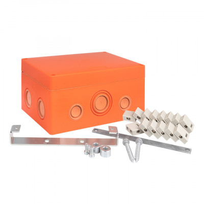 Фотография Коробка распаячная огнестойкая (176х126х74) 14 кк/0,5-4мм²/12 мв IP66 EKF PROxima, артикул plc-kmrf-176-144