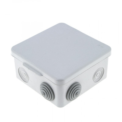 Фотография Коробка распаячная  КМР-030-031 с крышкой наружная (80х80х50) 7 мембранных вводов IP54 EKF PROxima, артикул plc-kmr-030-031