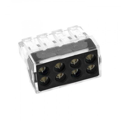 Фотография Строительно-монтажная клемма СМК 773-108 8 отверстий 1,0-2,5мм2 (4шт.) EKF PROxima, артикул plc-smk-108r