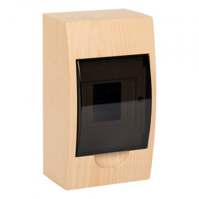 Фотография Щит распределительный навесной ЩРН-П- 4 светлое дерево IP41 EKF PROxima, артикул pb40-n-4-light