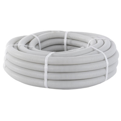 Фотография Труба гофрированная ПВХ с протяжкой d20 мм (10 м) серая EKF-Plast, артикул tg-z-20-10m