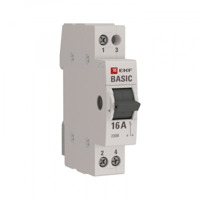 Фотография Трехпозиционный переключатель 1P 16А EKF Basic, артикул tps-1-16