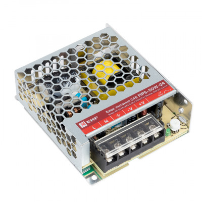 Фотография Блок питания 24В MPS-50W-24 EKF Proxima, артикул mps-50w-24