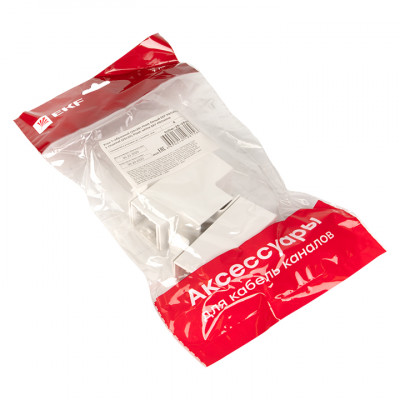 Фотография Угол T-образный (25х25) (4 шт) белый EKF-Plast, артикул tchw-25-25x4