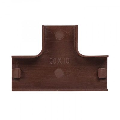 Фотография Угол T-образный (20х10) (4 шт) темное дерево EKF-Plast, артикул tchd-20-10x4