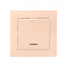 Валенсия выключатель 1-кл. 10А кремовый с индикатором EKF PROxima