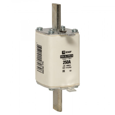 Фотография Плавкая вставка ППН-35 250/250А габарит 1 EKF PROxima, артикул fus-35/250