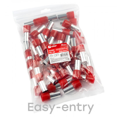 Фотография Наконечник штыревой втулочный  НШвИ 95-25 (50шт.) EKF, артикул nhvi-95.0-25