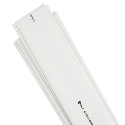 Фотография Термоусаживаемая трубка ТУТ нг 14/7 белая в отрезках по 1м EKF PROxima, артикул tut-14-w-1m