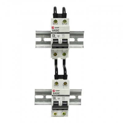 Фотография Перемычка 2P модульная межуровневая (125 мм) EKF PROxima, артикул jbl-2-125