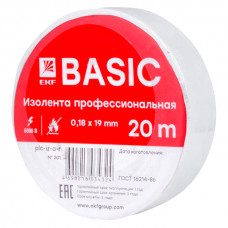 Изолента класс А (0,18х19мм) (20м.) белая EKF Basic