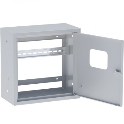 Фотография ЯУР с одной DIN-рейкой (300х300х150) EKF Basic без задней стенки, артикул uerm2-din-300-bas