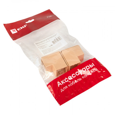 Фотография Поворот 90 гр. (25х25) (4 шт) светлое дерево EKF-Plast, артикул abl-25-25x4