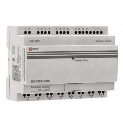 Фотография Программируемое реле 20 в/в 230В PRO-Relay EKF PROxima, артикул ILR-20CR-230A